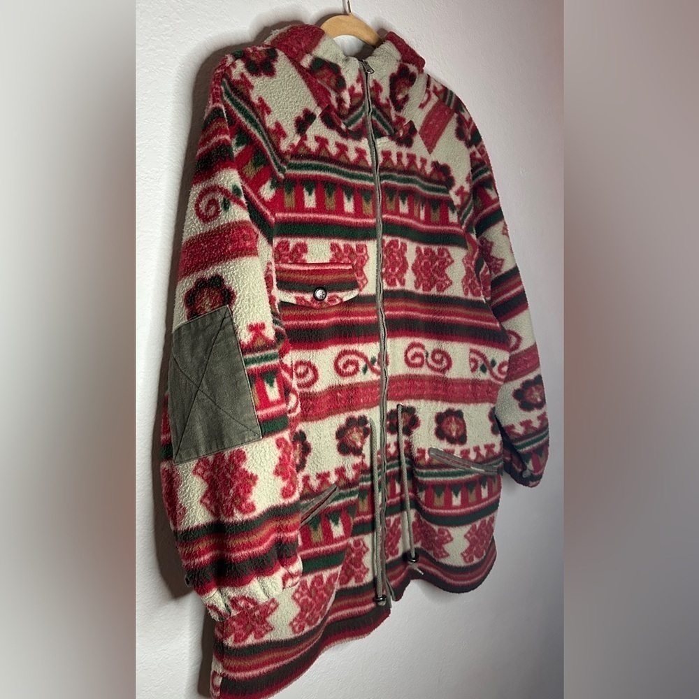 Vintage Mulberry Street Full Zip Aztec Print Fleece Jacket Women’s Large - Picture 15 of 15